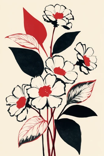 Graphic Mid-Century Whimsy style reference image — retro editorial aesthetic