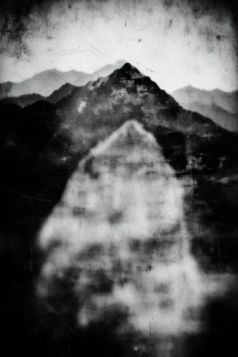 Spectral Darkroom Noir style reference image — monochromatic pictorialism