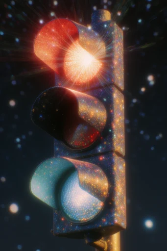 Ethereal Celestial Portraiture style reference image — cosmic glitter