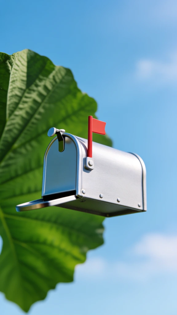 A letterbox floating among stars