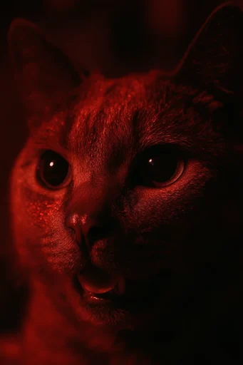 Cinematic Crimson Nocturne style reference image — metallic red reflections