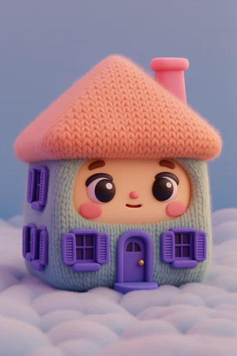 Plush Whimsical 3D style AI image example 4