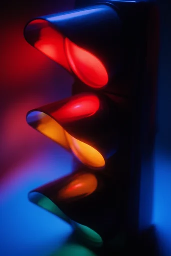 Cinematic Neon Noir style reference image — high-contrast dual-tone lighting