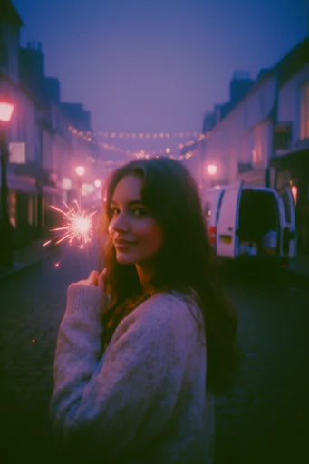 Ethereal Nocturnal Analog style reference image — analog film grain