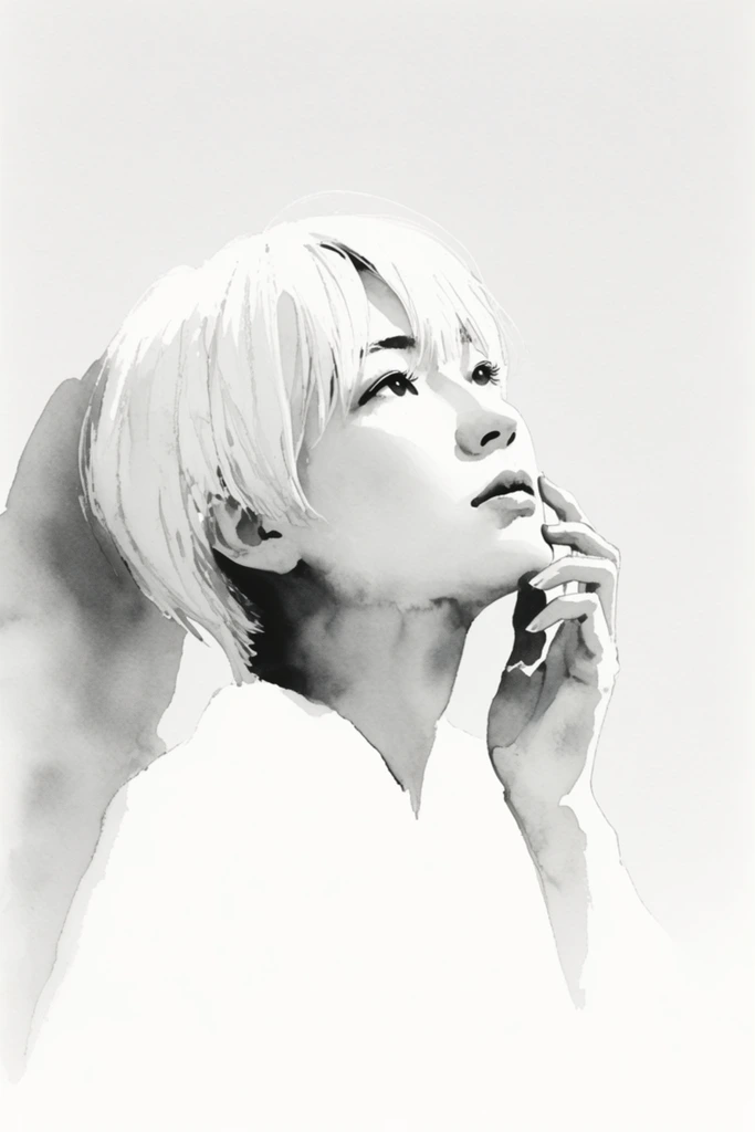 Atmospheric Ink Minimalism style AI image example 1