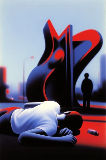 Metallic Dream Surrealism style reference image — liquid chrome