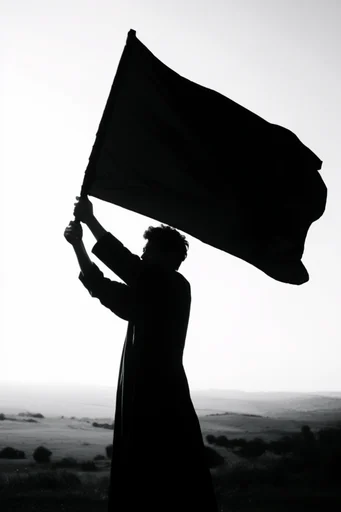 Graphic Avant-Garde Silhouette style reference image — stark high contrast