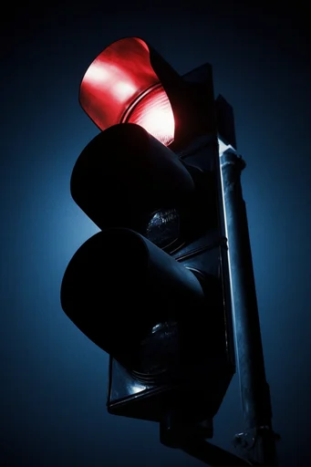 Cinematic Cyan Noir style reference image — low-angle perspective