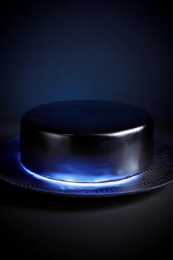 Minimalist Cybernetic Noir style reference image — sharp industrial design