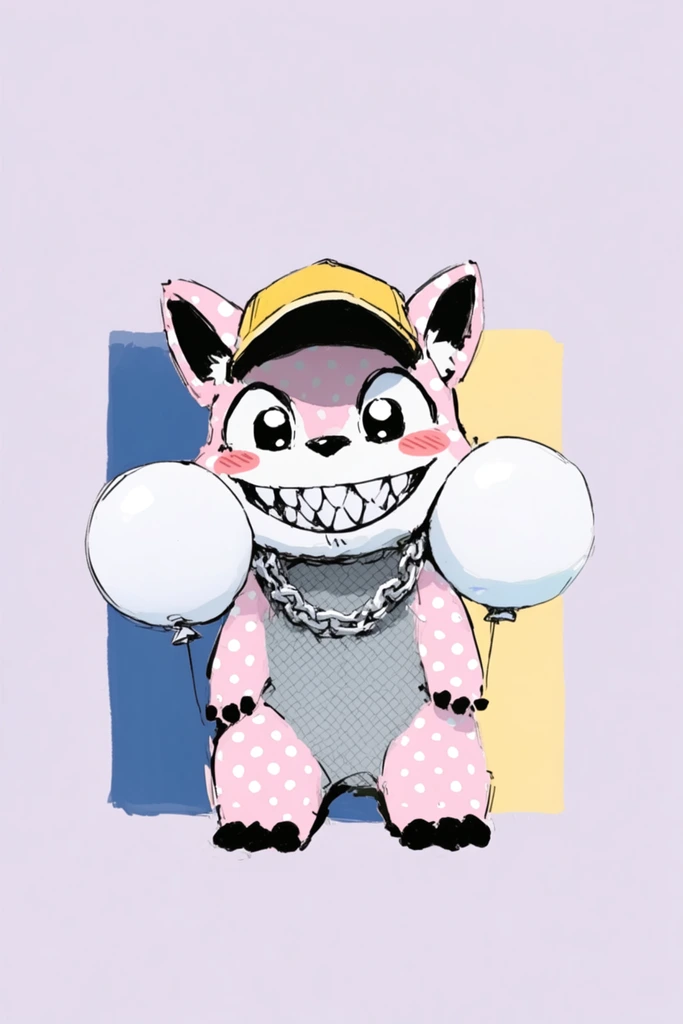 Graphic Minimalist Pop-Anime style AI image example 3