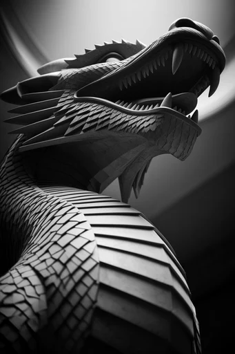 Monochromatic Structural Noir style reference image — geometric abstraction