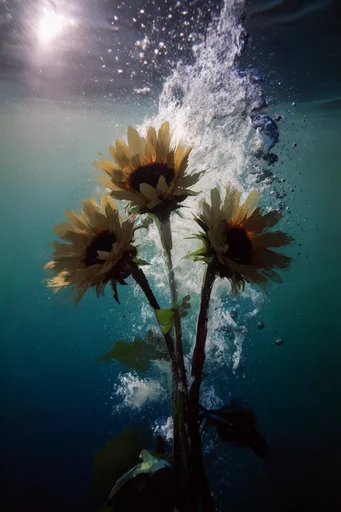 Cinematic Subaquatic Surrealism style reference image — tactile liquid textures