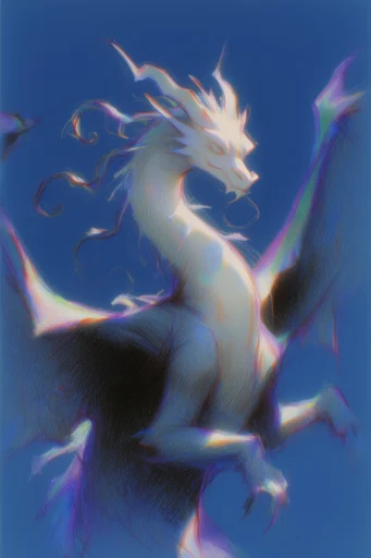 Ethereal Chromatic Sketch style reference image — fine cross-hatching