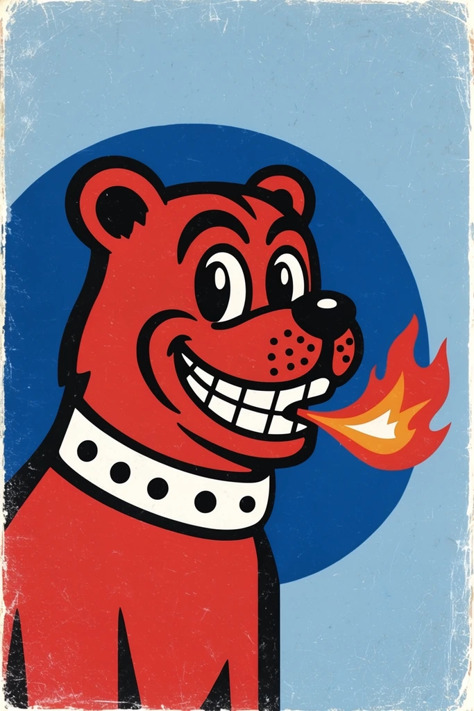 Textured Retro Graphic Pop style AI image example 3