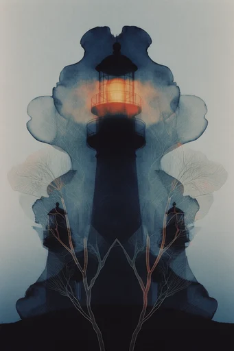 Spectral Organic Surrealism style reference image — liquid light caustics