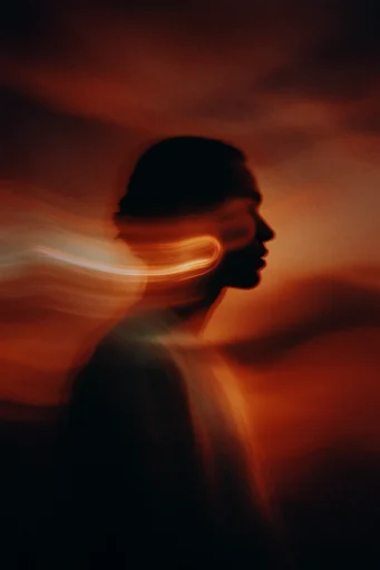 Nocturnal Crimson Grain moodboard — generate AI images in this style