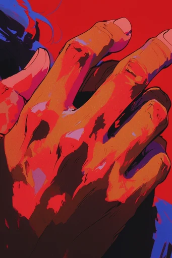 Retro Neon Anime style reference image — cel-shaded illustration