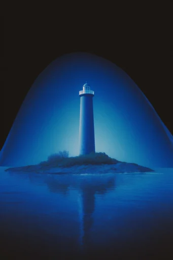 Luminous Nocturnal Void style reference image — minimalist composition