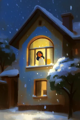 Luminous Nocturnal Folklore style AI image example 4