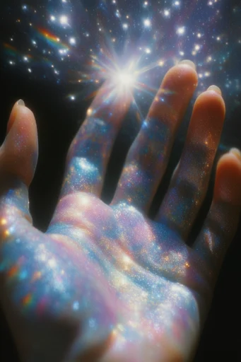 Ethereal Iridescent Futurism style reference image — chromatic light refraction