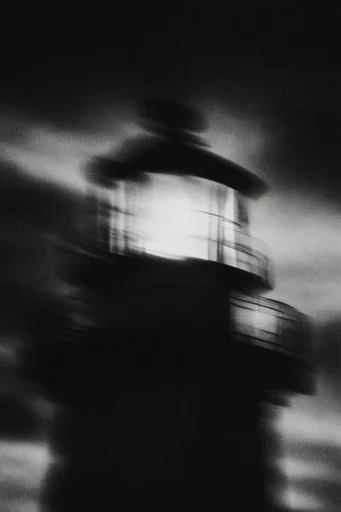 Nocturnal Monochrome Noir style reference image — motion blur