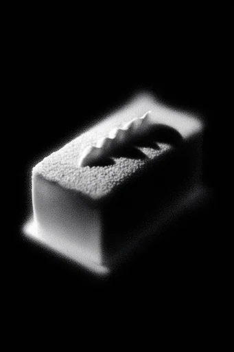 Spectral Stippled Noir style reference image — intense rim lighting