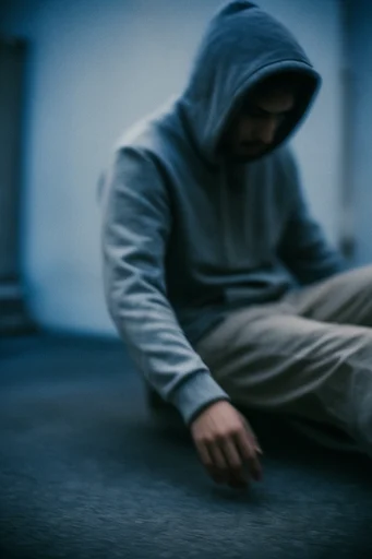 Cinematic Urban Melancholy style reference image — moody cool color palette