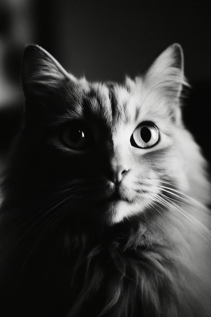 Dramatic Monochrome Noir style AI image example 3