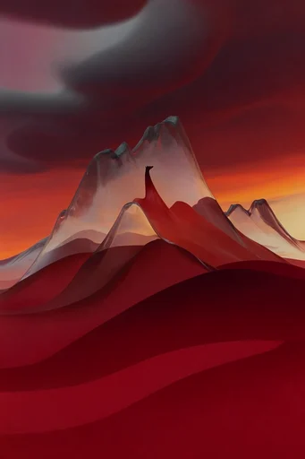 Monochromatic Crimson Avant-Garde style reference image — monochromatic crimson