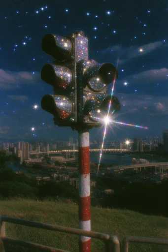 Ethereal Twilight Dreamcore style reference image — vintage analog film grain