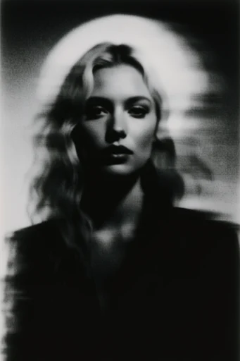 Ethereal Monochrome Noir style reference image — chiaroscuro