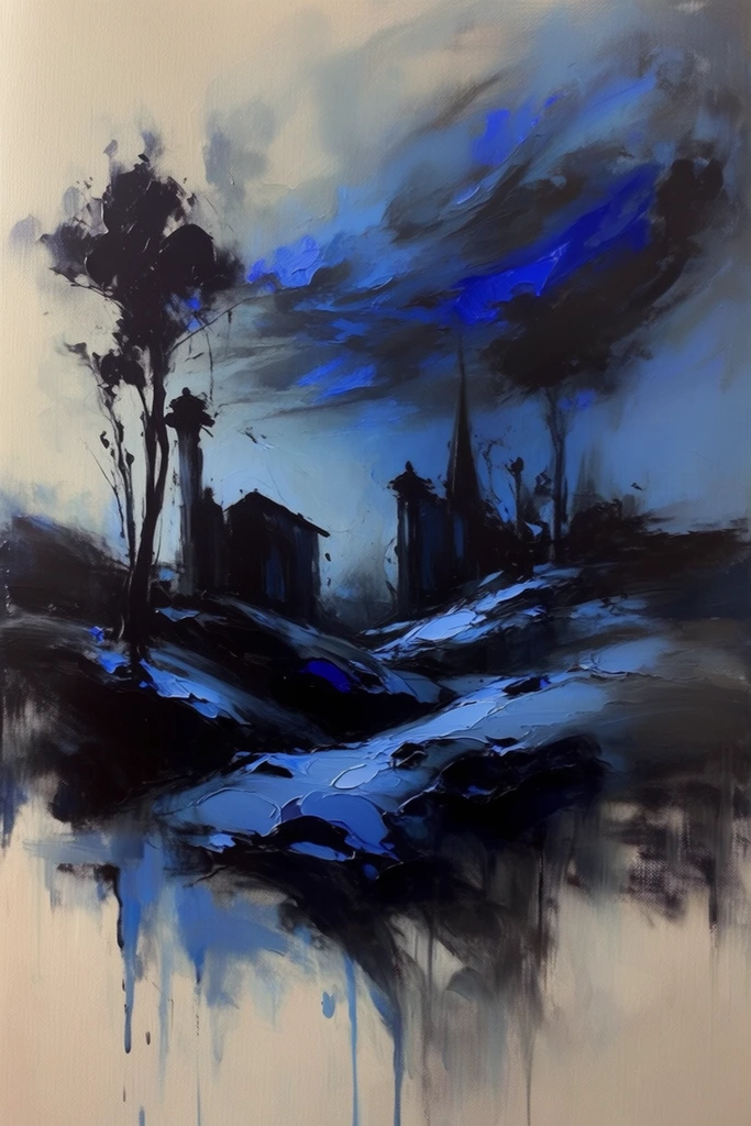 Luminous Noir Expressionism style AI image example 2