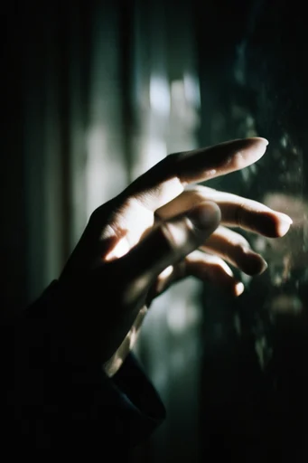 Cinematic Nocturnal Noir style reference image — harsh artificial lighting