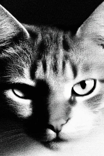 Monochrome Glitch Noir style reference image — cinematic noir lighting
