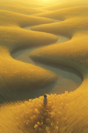 Luminous Velvet Landscapes style reference image — soft velvet texture