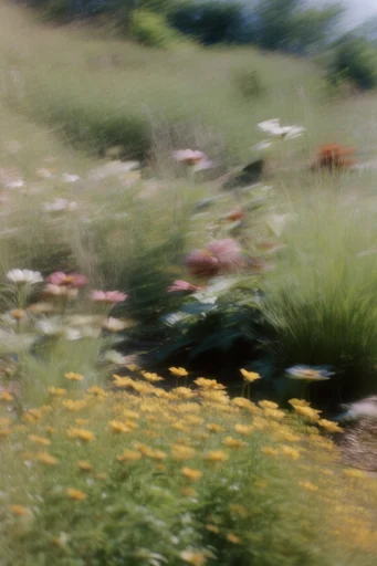 Kinetic Impressionist Motion style reference image — dreamy summer haze