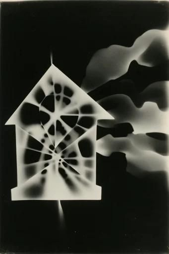 Experimental Darkroom Surrealism style AI image example 4