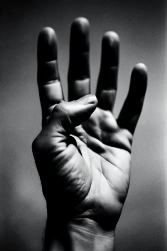 Cinematic Existential Noir style reference image — heavy film grain