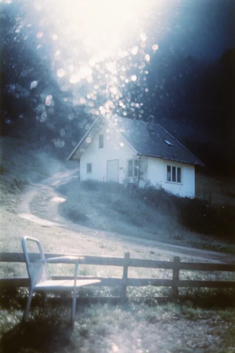 Luminous Aqueous Solitude style reference image — refractive glass distortion