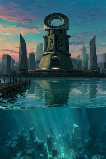 Submerged Cinematic Surrealism style reference image — underwater perspective
