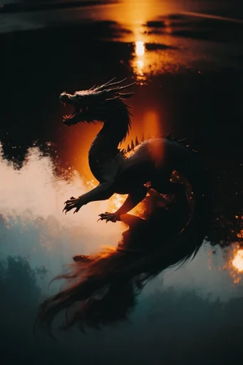 Cinematic Amber Nocturne style reference image — motion blur