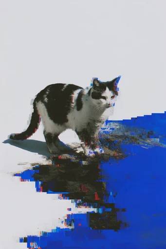 Digital Glitch Surrealism style reference image — surreal collage