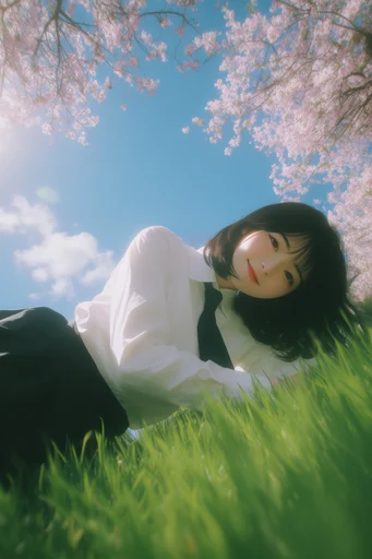 Vibrant Low-Angle Perspective style reference image — wide-angle lens