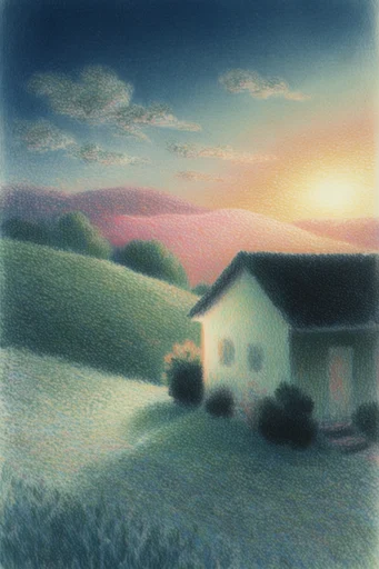 Nostalgic Luminous Landscapes style AI image example 4