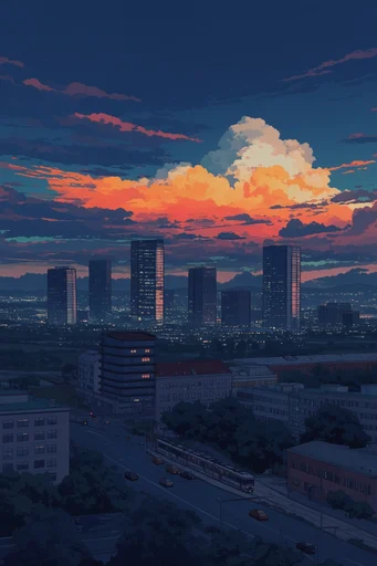 Nostalgic Twilight Surrealism style reference image — anime aesthetic