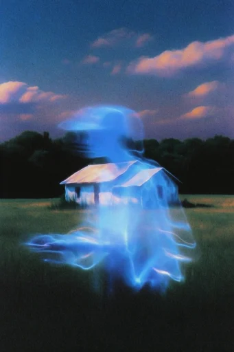 Ethereal Spectral Cyanotype style AI image example 4