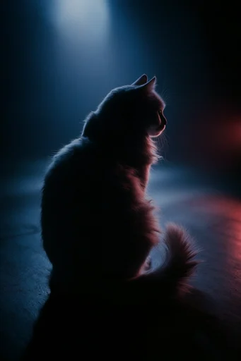 Cinematic Chiaroscuro Noir style reference image — dramatic silhouette