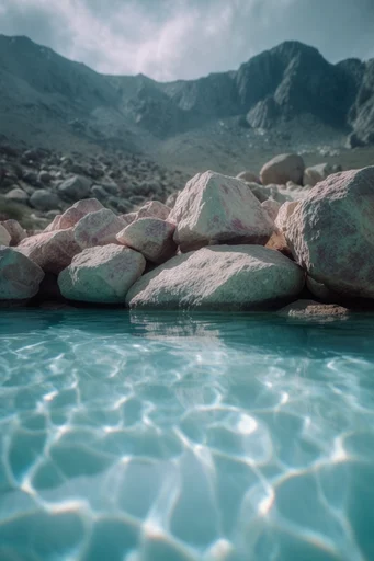 Luminous Aquatic Impressionism style reference image — water caustics