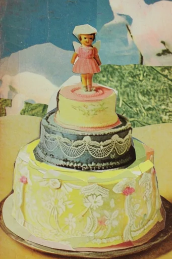 Nostalgic Surrealist Collage style reference image — dreamlike atmosphere