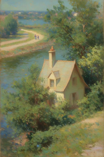 Romantic Pastoral Impressionism style reference image — pastoral landscape